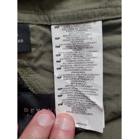 Beyond Clothing K5 Makers Pants Men's 38x32 Green Ripstop Adjustable Cargo - Picture 11 of 13